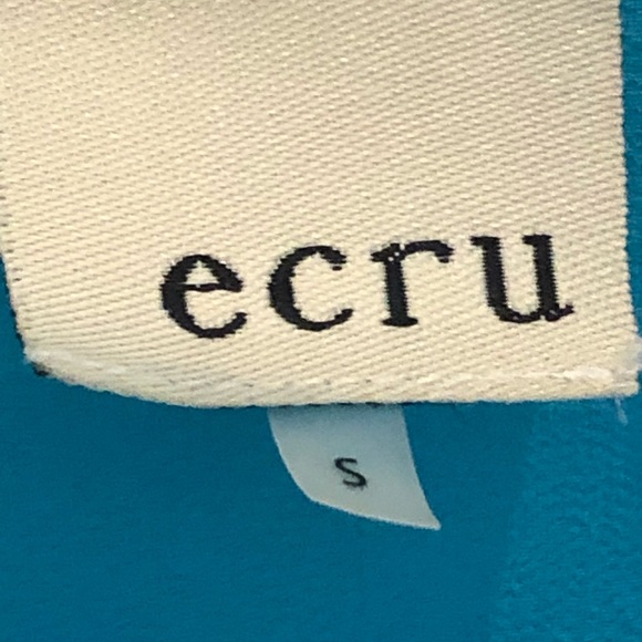 ECRU BLOUSE GORGEOUS SHADE OF BLUE SMALL - Picture 4 of 8